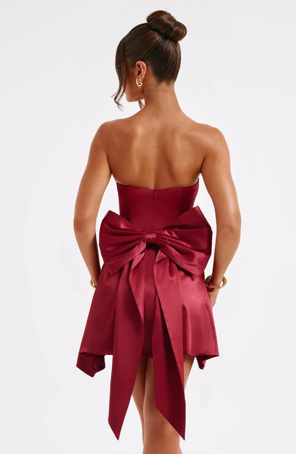 Freja Mini Dress - Burgundy | Babyboo (global)