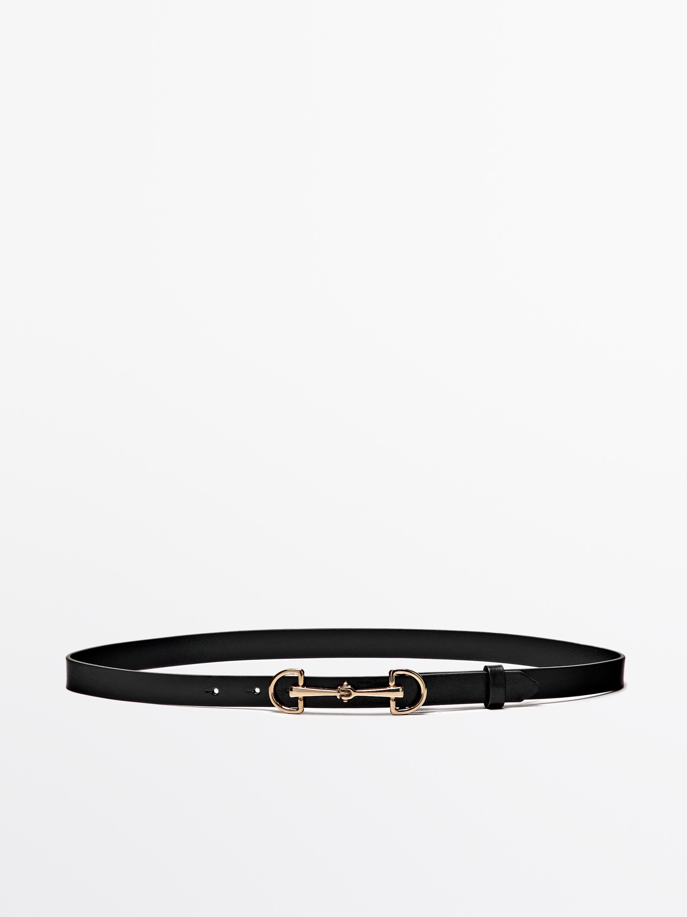 Equestrian nappa leather belt | Massimo Dutti UK