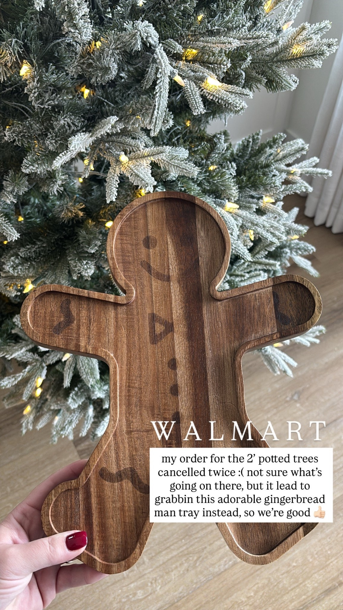 H O L I D A Y / my order for the 2’ potted trees cancelled twice :( not sure what’s going on there, but it lead to me getting this adorable wood gingerbread man tray instead, so we’re good 👍🏻 

Walmart Canada | Home Holiday Decor

#LTKholiday #LTKhome #LTKcanada