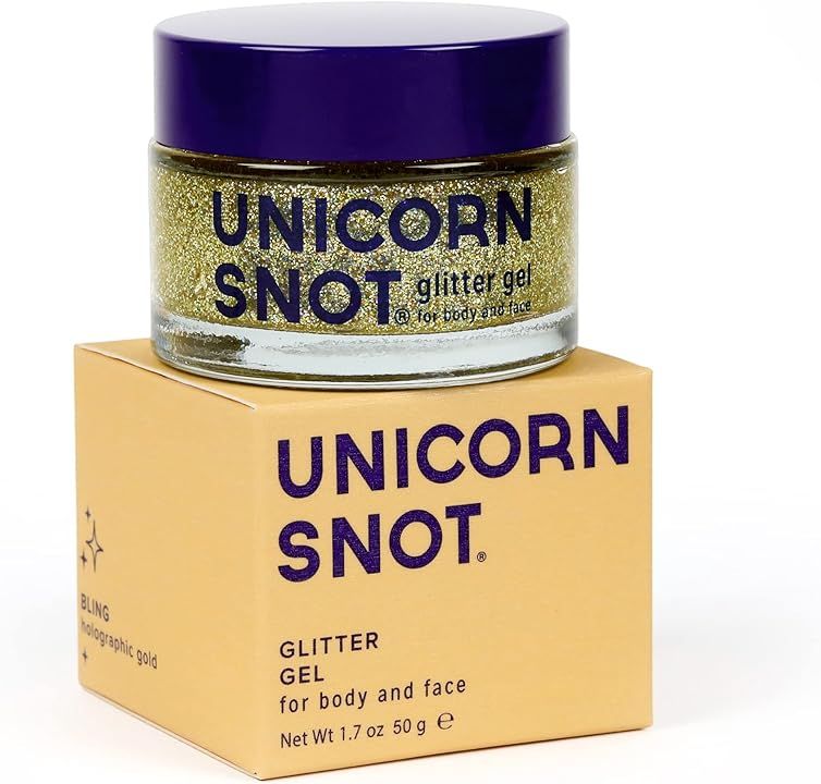 Unicorn Snot Face & Body Glitter - Cosmetic-Grade Holographic Glitter Gel - Glitter Makeup for Festivals, Raves, Anime Cosplay - Safe for... | Amazon (US)