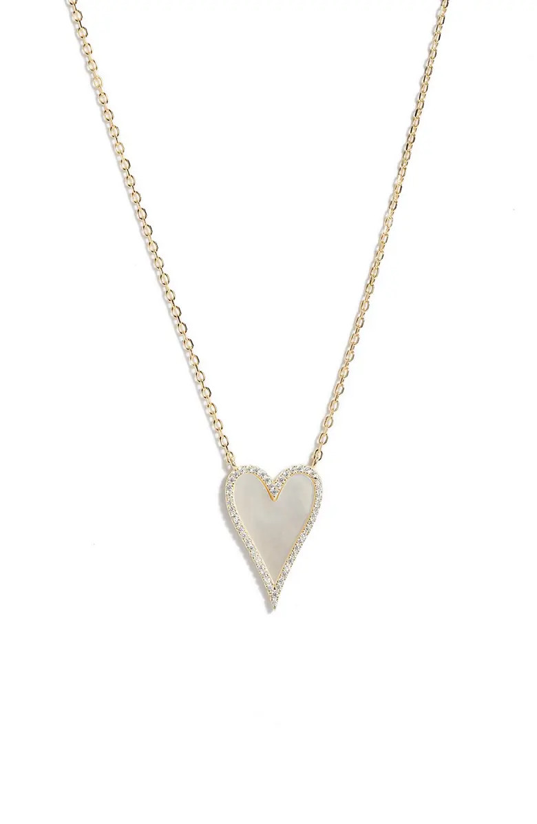 Pavé Heart Pendant Necklace | Nordstrom