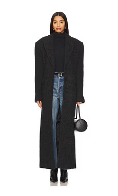 EAVES Ami Manteco Coat in Charcoal from Revolve.com | Revolve Clothing (Global)