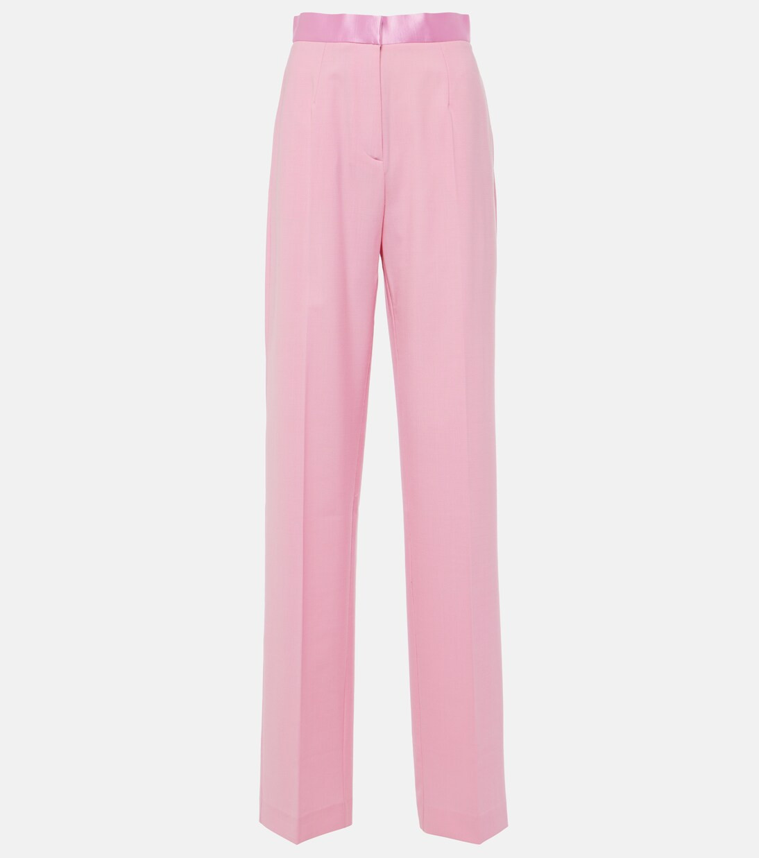 Pantalon droit à taille haute en satin | Mytheresa (FR)