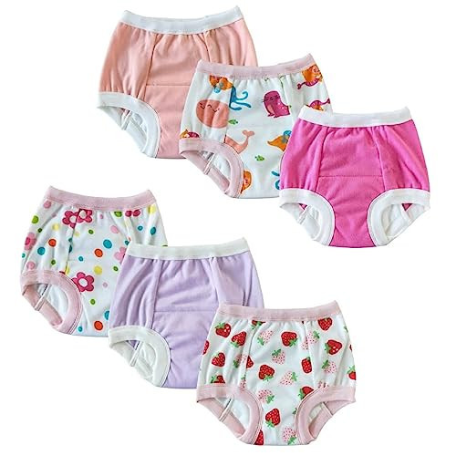 Peejamas Daytime Trainers - Comfortable Toddler Underwear for Potty Training - Diaper Replacement Training Pants for Toddlers - Easy-to-Clean Training Pants (6-Pack - Sweet 'n Sunny - 4T) | Amazon (US)