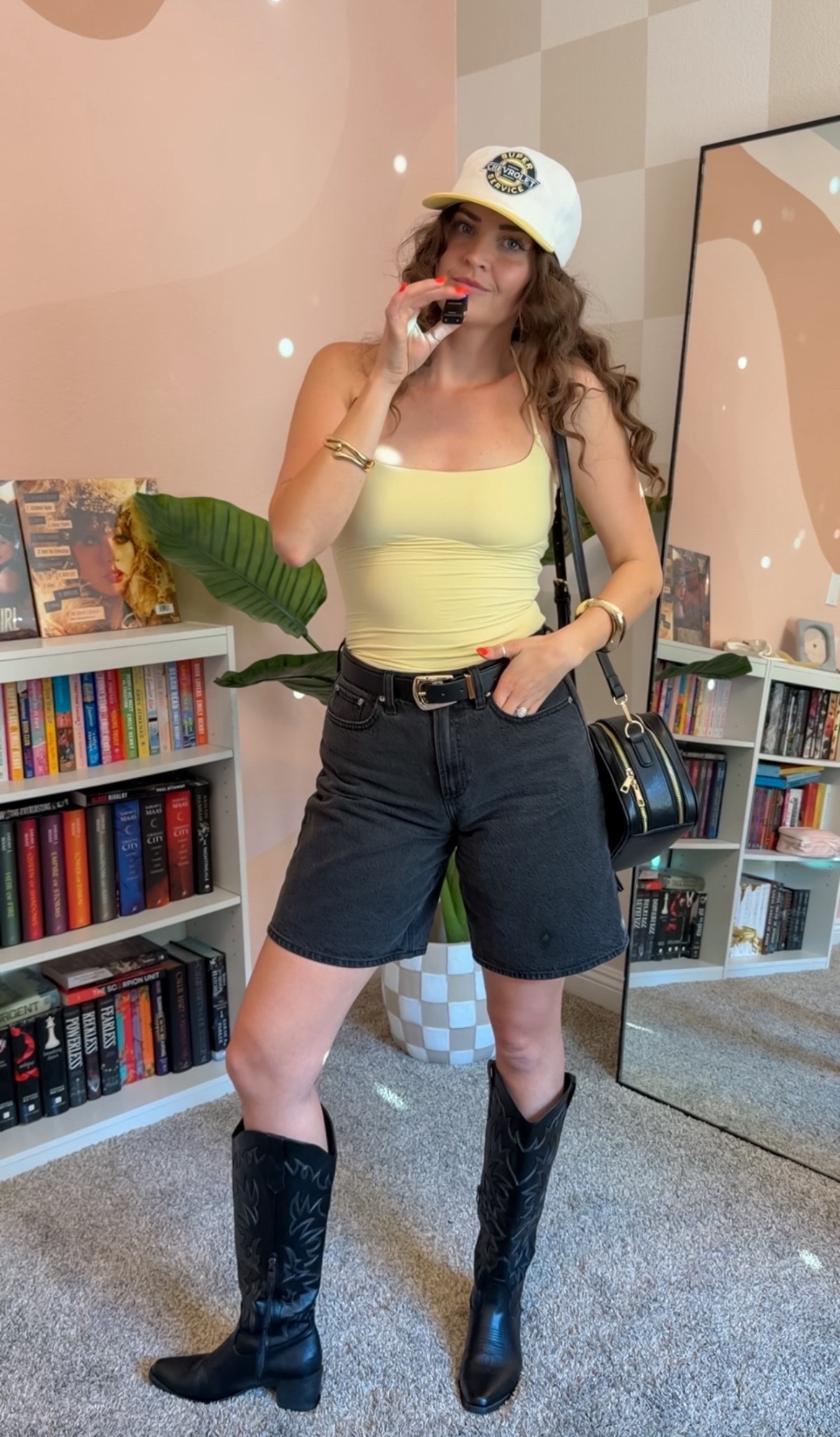 Wearing size small tops, 26 shorts, 7boots hat from Target

#LTKmomlife #LTKootd #LTKTall