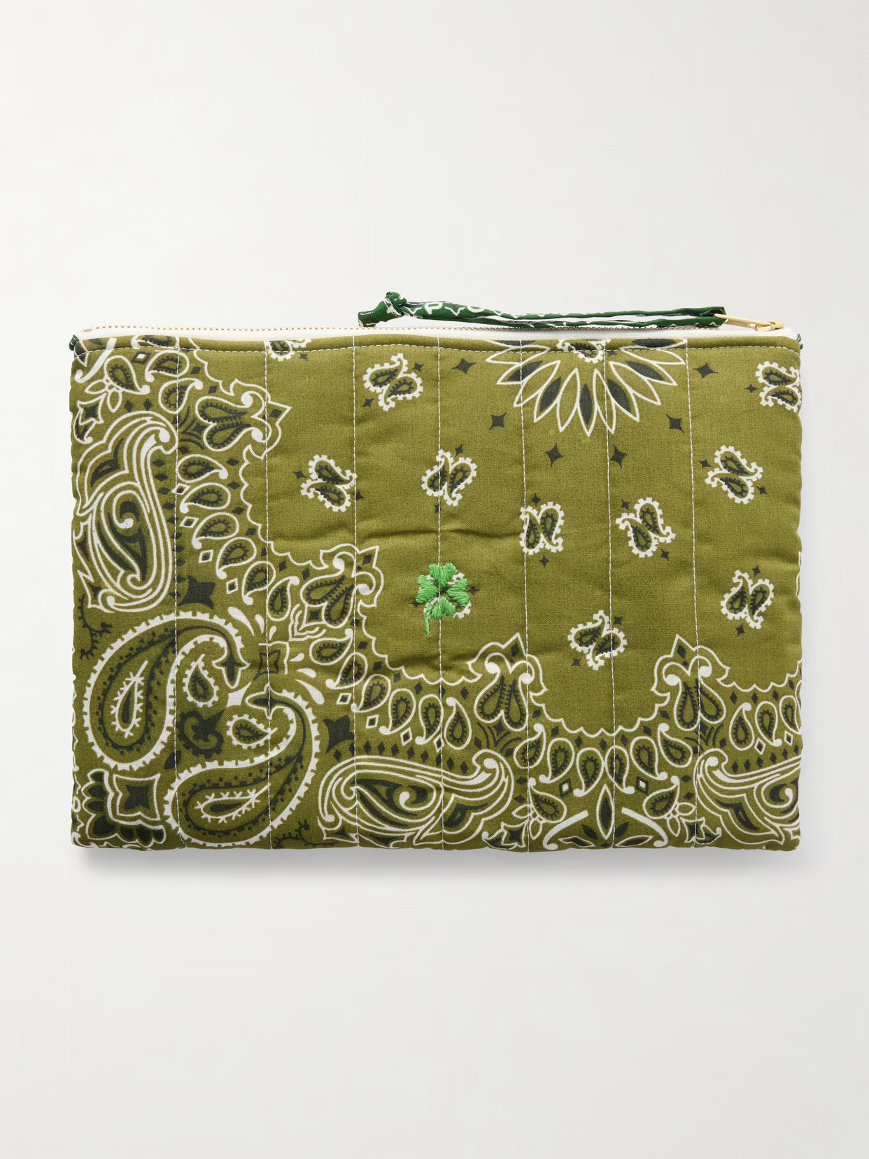 CALL IT BY YOUR NAME - Bandana-print Quilted Cotton Pouch - Green | NET-A-PORTER (US)