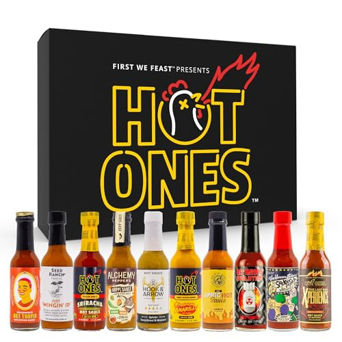 Hot Ones Hot Sauce Challenge - Season 27 - Hot Sauces Gift Sets - Variety Pack - Made with Natural Ingredients - Unique Small Batch Sampler Gift Set - 5 fl oz Bottles (10-Pack) | Amazon (US)