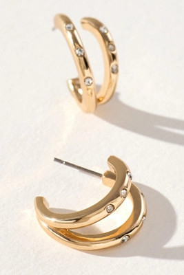 Sparkle Huggie Hoop Earrings | Anthropologie (US)