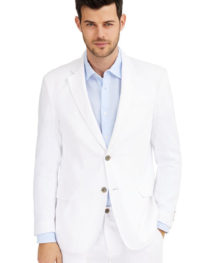 Men's 100% Linen 2-Button Blazer, Created for Macy's | Macys (US)