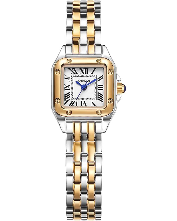 FANMIS Women Vintage Square Watches Updated Luxury Ladies Quartz Wrist Watches Stainless Steel Ba... | Amazon (US)