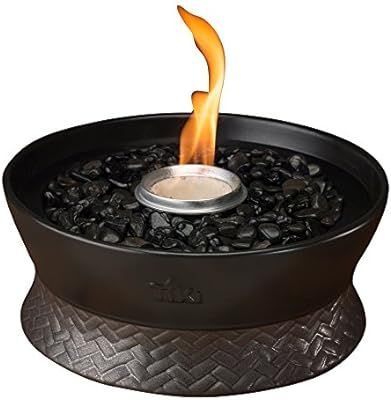 TIKI Brand Clean Burn Ceramic Tabletop Firepiece Torch, 10 Inch, Black | Amazon (US)