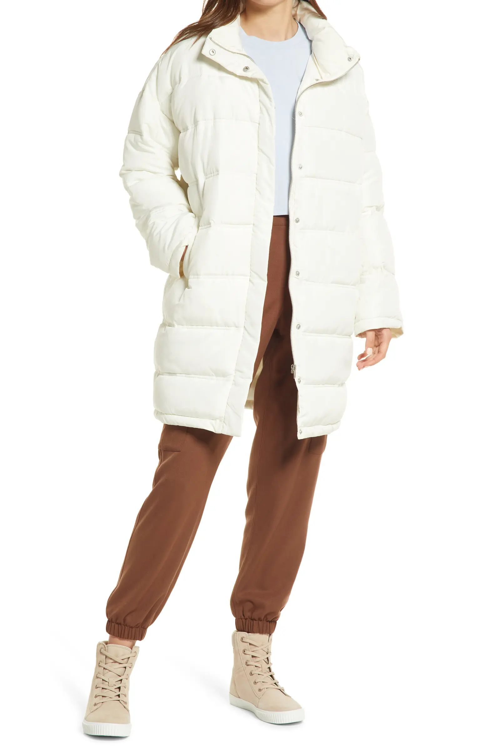 Thread & Supply Longline Recycled Polyester Puffer Jacket | Nordstrom | Nordstrom