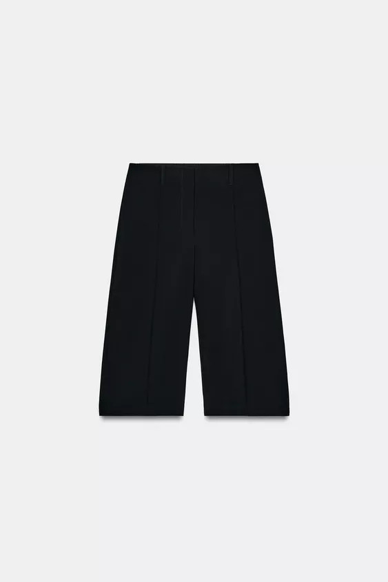 STRAIGHT BERMUDA SHORTS WITH SEAM ZW COLLECTION | Zara UK