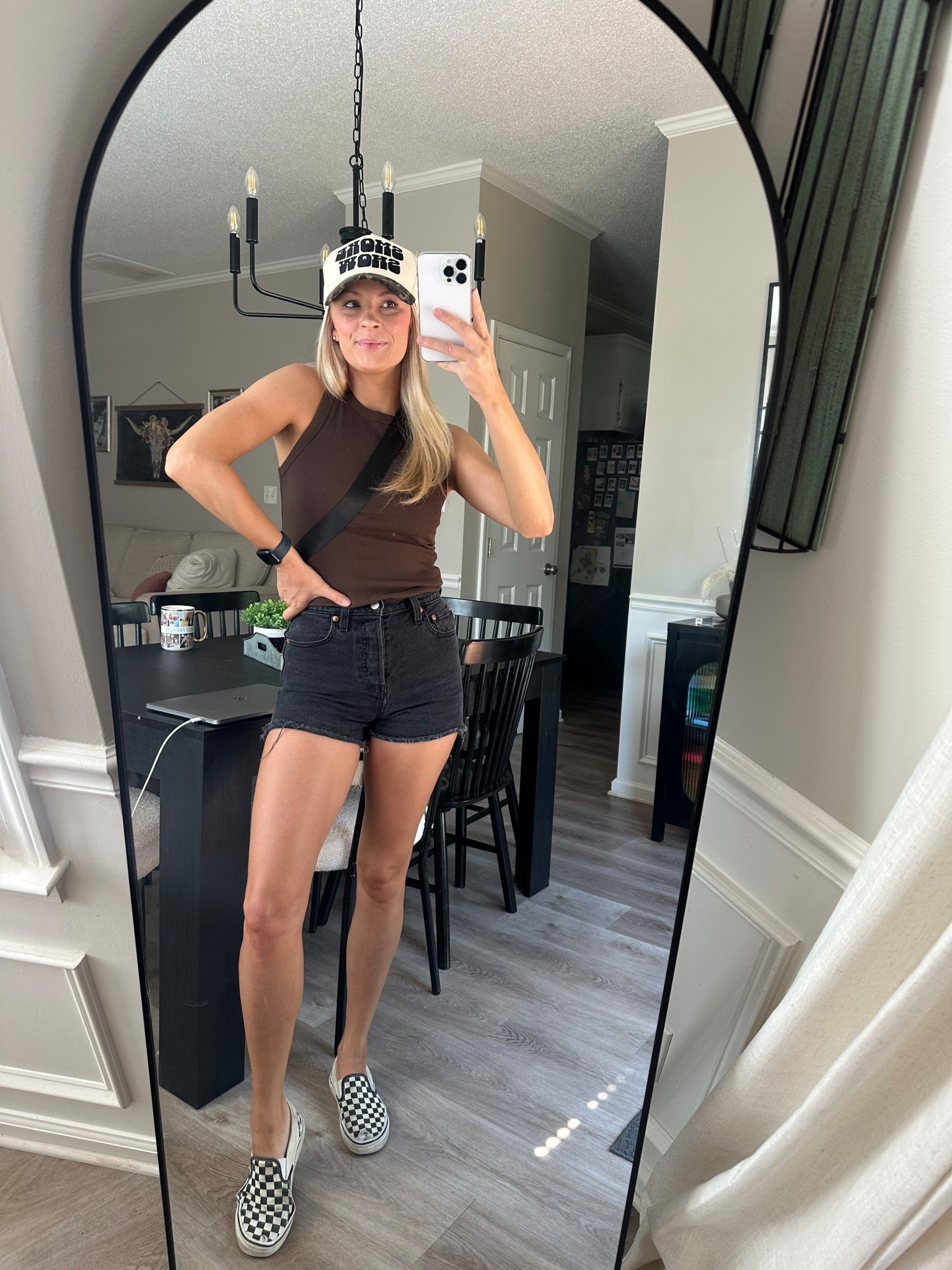 Easy mom outfit for summer! Ribbed tank, trucker hat, and jean shorts! 

#LTKOver40 #LTKSaleAlert #LTKFindsUnder100