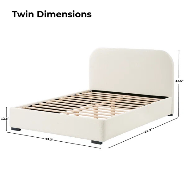 Reigen Boucle Platform Bed | Joss & Main