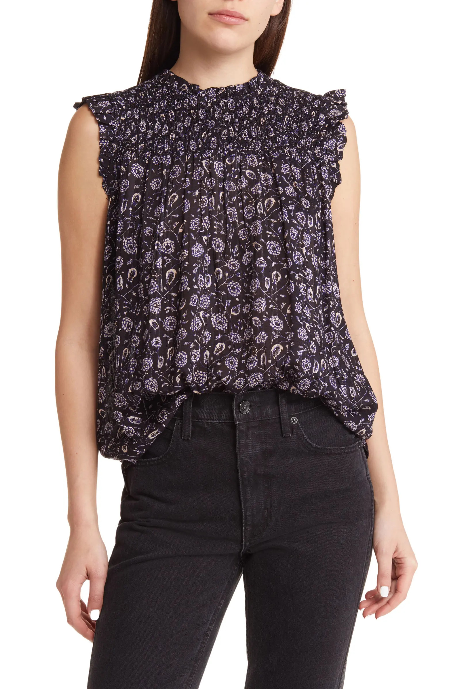 Print Smocked Blouse | Nordstrom