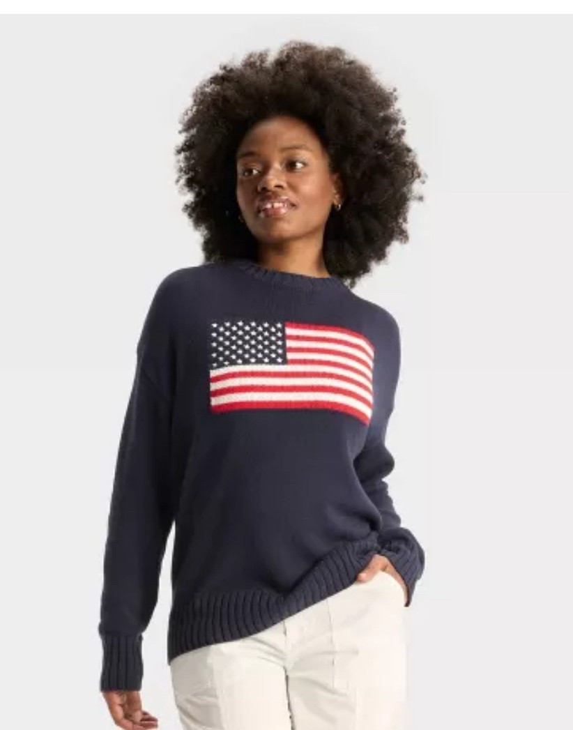 Cute Memorial Day or 4th of July sweater! Especially in the cooler areas!! 

#LTKFindsUnder50 #LTKSeasonal #LTKSaleAlert