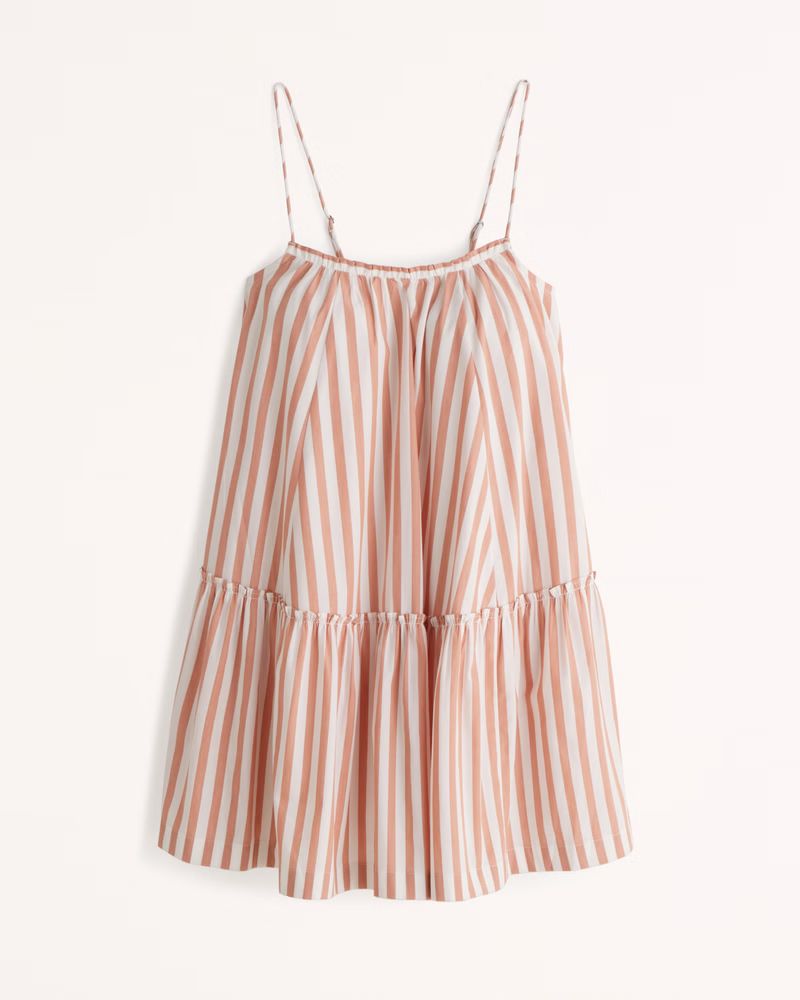 Women's Ruffle Trapeze Mini Dress | Women's New Arrivals | Abercrombie.com | Abercrombie & Fitch (US)