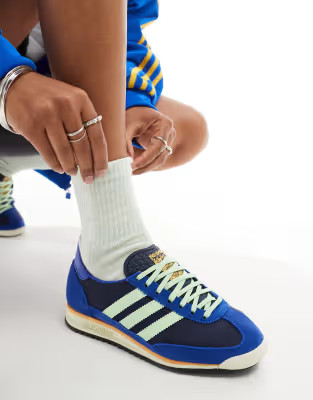 adidas Originals SL 72 OG trainers in blue and green | ASOS (Global)
