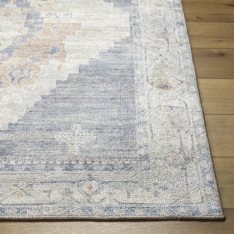 Becki Owens x Livabliss Luca Oriental Blue/Ivory Area Rug | Wayfair North America