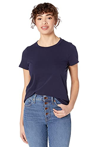 Madewell Northside Vintage Tee - T-Shirt for Women - Crew Neckline - Short Sleeves - Straight Hemline Juniper Berry 2XS (Women's 000) One Size | Amazon (US)