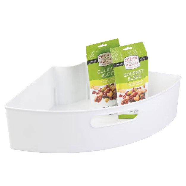 iDESIGN Kitchen Binz 1/4 Wedge Lazy Susan White | Target