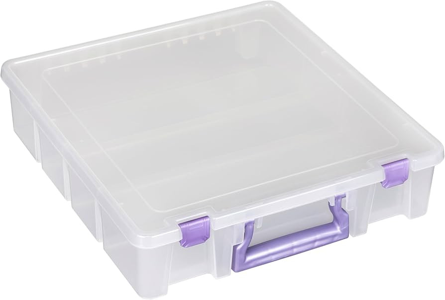 ArtBin 6955JS Super Satchel Compartment Box Clear Craft Organizer Storage Case - Purple, Pack of ... | Amazon (US)