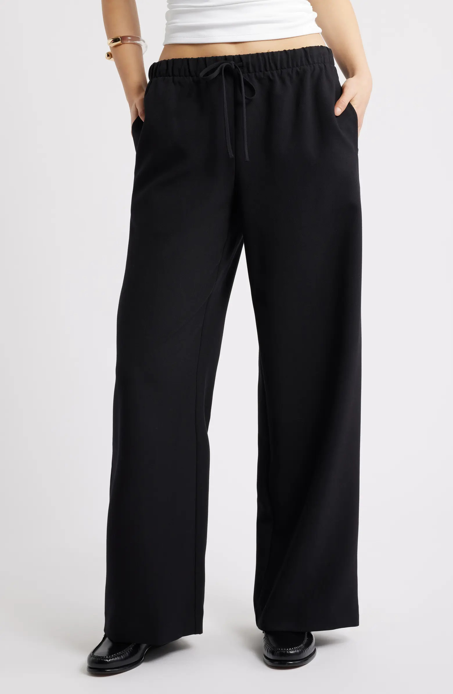 Open Edit Icon Pull-On Wide Leg Pants | Nordstrom | Nordstrom