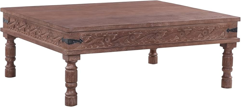 Maven Lane Emin Handmade Heritage Rectangular Wooden Coffee Table, Real Wood Middle Center Table ... | Amazon (US)