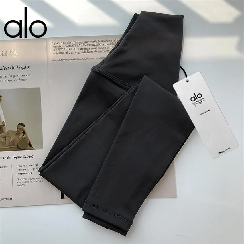 Alo Yoga Outfits Leggings Double Sided Brushed Seamless Nude High Waist Nylon Fitness Pants Runni... | DHGate