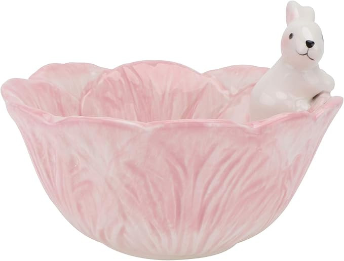 Ceramic Easter Bowl, Bunny Candy Dish, Green Cabbage Shaped Cute Bowl, Easter Serving Bowl for Fr... | Amazon (US)