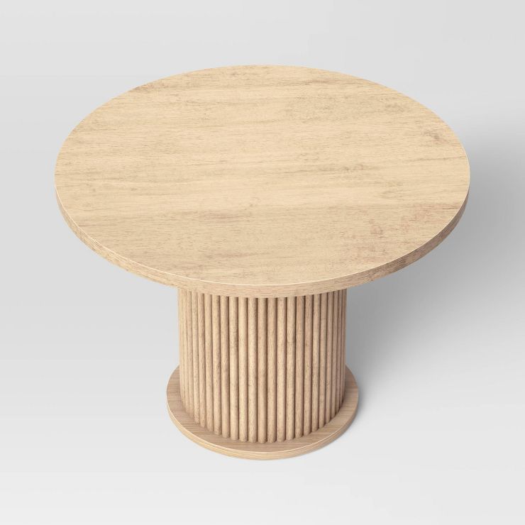 Trumbull Round Pedestal Dining Table with Fluted Base - Threshold™ | Target