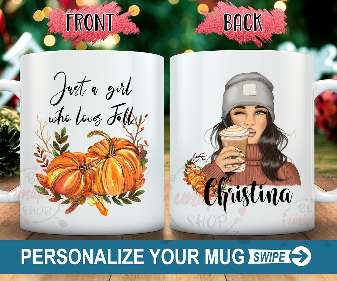 Personalized Just A Girl Who Loves Fall Mug, Pumpkin Spice Mug, Fall Mug, Best friends gifts, Cus... | Etsy (Global)