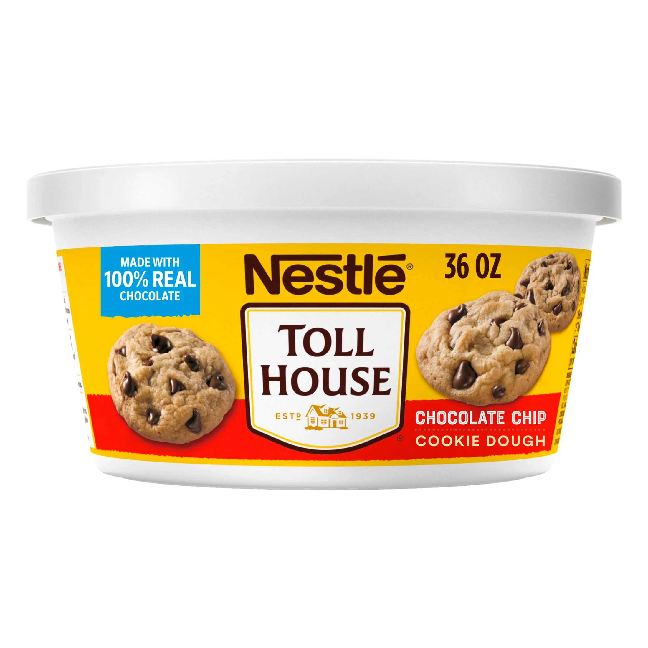 Nestle Toll House Chocolate Chip Cookie Dough, 36 oz (Regular Container) | Walmart (US)