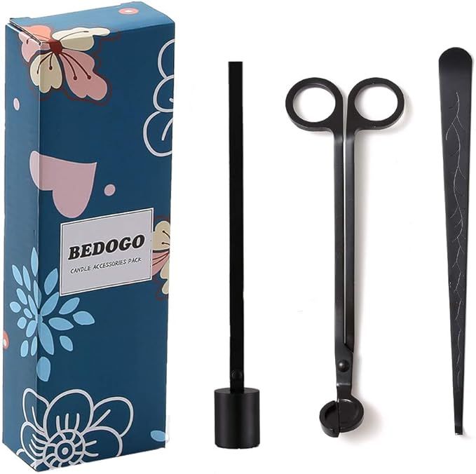 BEDOGO 3 in 1 Candle Tools - with Wick Trimmer - Wick Dipper - Candle Snuffer Candle Snuffer - El... | Amazon (US)