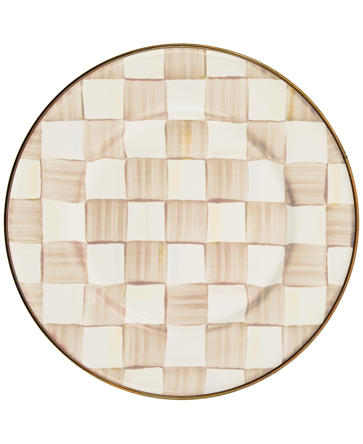 Mackenzie-Childs Mocha Check Salad Plate - Mocha | Macy's