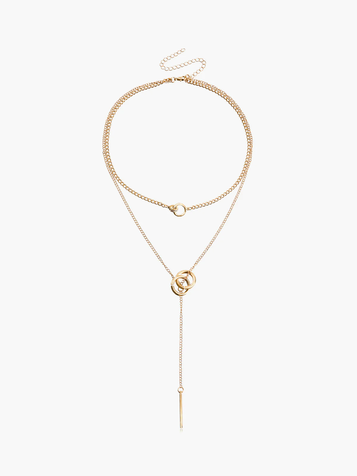 Double Circle Tassel Necklace | Commense