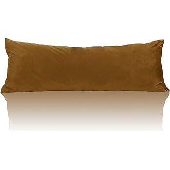 StangH Luxury Bed Body Pillowcase, Gold Brown Velvet Retro Decor for Living Room Couch Sofa, Larg... | Amazon (US)