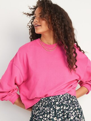 Oversized Long-Sleeve Sweatshirt for Women | Old Navy (US)