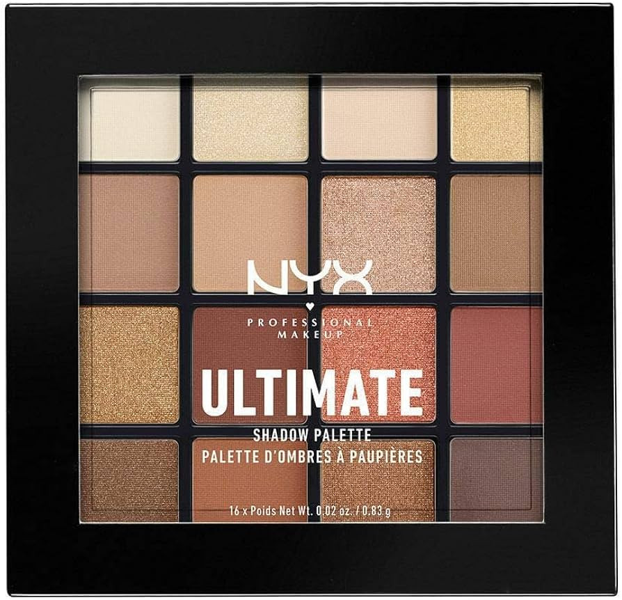 NYX PROFESSIONAL MAKEUP Ultimate Shadow Palette, Eyeshadow Palette - Warm Neutrals | Amazon (US)