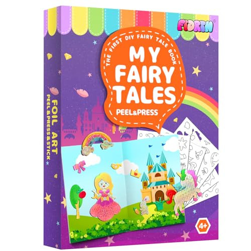 FIDRTH Art Craft Activity - Unicorn & Princesses Foil Fun Art for Kids, No Mess Paper Art - Foil Stickers Art Supplies, DIY First Fairy Tale, Gifts for Girls and Boys Ages 4, 5, 6, 7, 8, Travel Toy | Amazon (US)