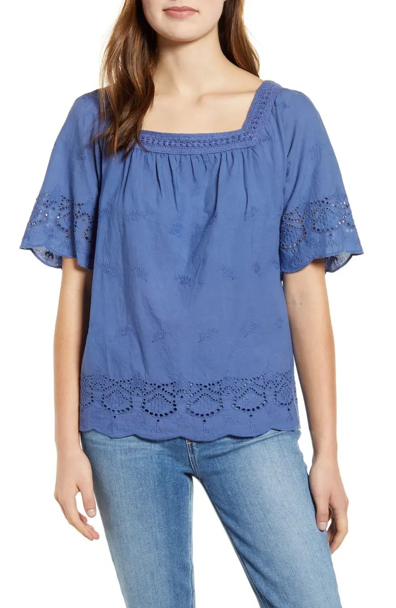 Eyelet Peasant Top | Nordstrom