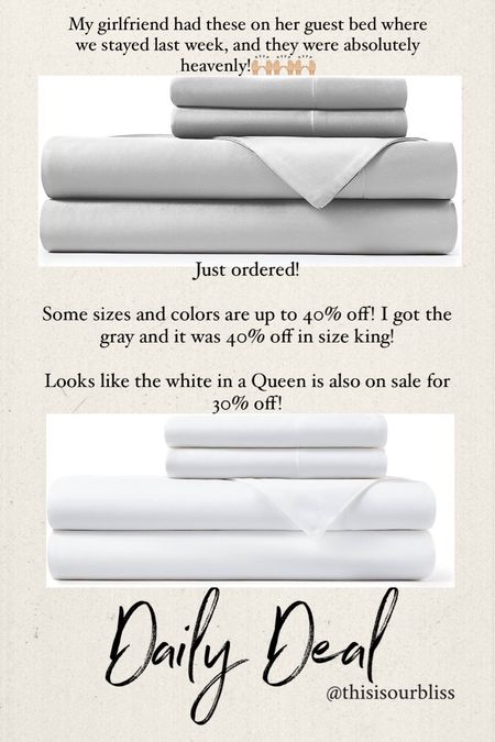 The absolute best bedsheets! Viscose derived from bamboo! They are so incredibly soft and cooling — on sale today! 

#LTKunder100 #LTKsalealert #LTKhome