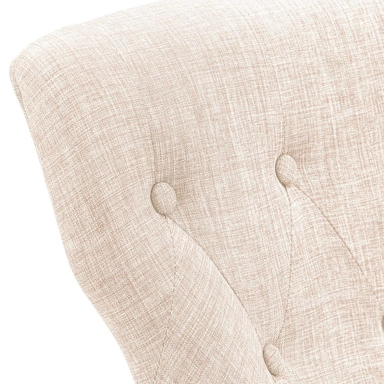 Irving Place Tufted Linen Upholstered Wingback Parsons Chair | Wayfair North America