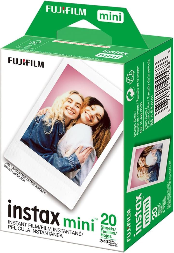 Fujifilm INSTAX Mini Instant Film 2 Pack = 20 Sheets (White) for Fujifilm Mini 8 & Mini 9 Cameras... | Amazon (US)