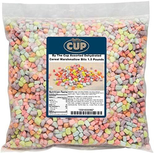 By The Cup Assorted Dehydrated Cereal Marshmallow Bits 1.5 Pound Bulk | Amazon (US)