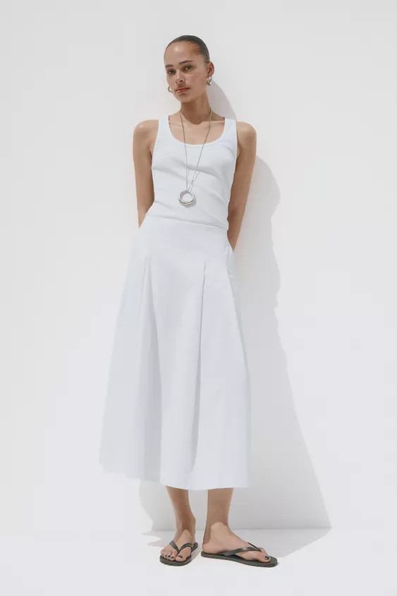 PLEATED MIDI SKIRT | Zara UK