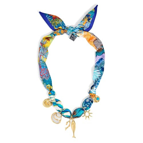 WOWORAMA Colorful Scarf Necklace with Seashell Starfish Charm Necklaces for Women Summer Bandana ... | Amazon (US)