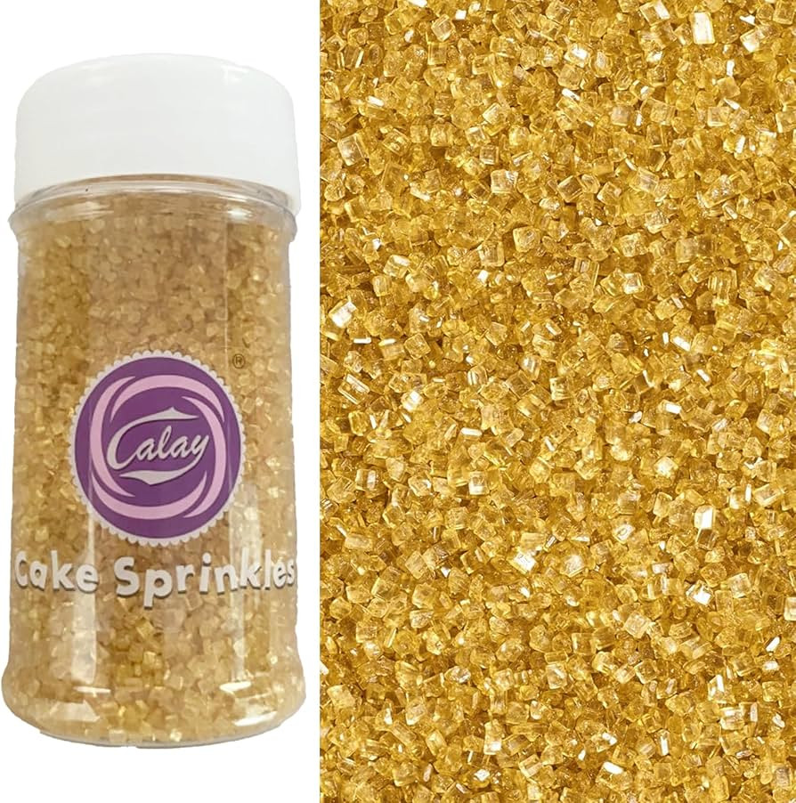 Sentovac Gold Sanding Sugar for Baking Edible Sparkling Sugar Sprinkles Coarse Sugar Crystals for... | Amazon (US)