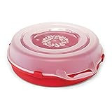 Homz Holiday Wreath Plastic Storage Box with Clear Lid (up to 24-Inch Diameter), Red (3-Pack) | Amazon (US)